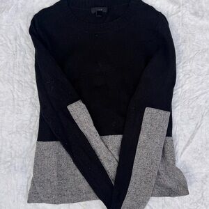 Jcrew XXS black/ gray color block sweater